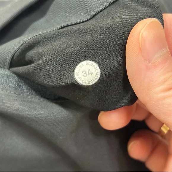 Lululemon ABC Pants Mens 34x25 Obsidian Classic-Fit 5 Pocket Warpstreme LM5710S - Picture 9 of 11